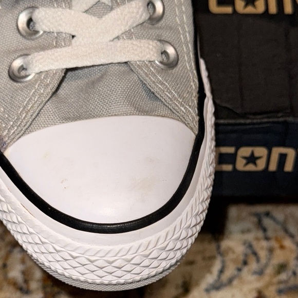 💥Converse Chuck Taylor Women’s Gray All Star Sneakers Shoes PEACE OUT ✌️ - Picture 7 of 15